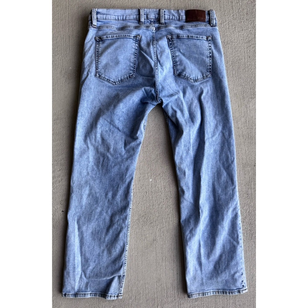 Tecovas Men's Slim Straight Jeans 36x30 Light Blue Stretch Denim Western Ranch - Picture 2 of 13